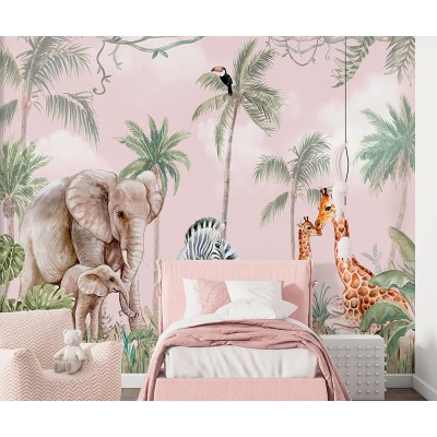 Mural Infantil Amanecer en la Jungla ANIM619 2