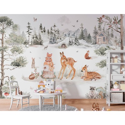 Mural Infantil Floresta em Harmonia ANIM620 2