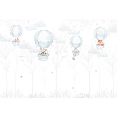 Mural Infantil Passeio de Balão ANIM621 Mural Infantil Passeio de Balão ANIM621