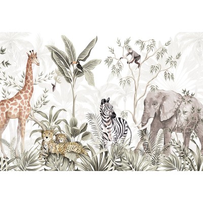 Mural Infantil Selva Espavilada ANIM624 Mural Infantil Selva Espavilada ANIM624