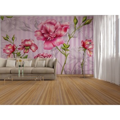 Fotomural ROSES ON PINK FT-0167