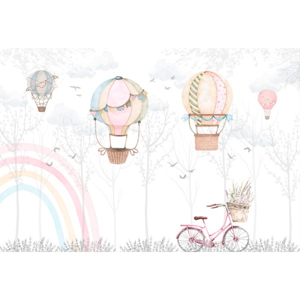 Mural Infantil Globos y Arcoíris ANIM630