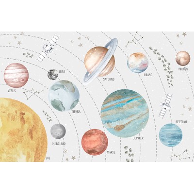 Mural Infantil Galáxia ANIM632 Mural Infantil Galáxia ANIM632