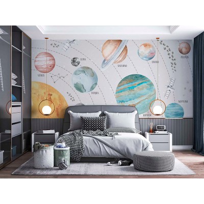 Mural Infantil Galáxia ANIM632 2