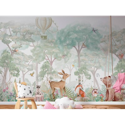 Mural Infantil Bosque Verde ANIM633