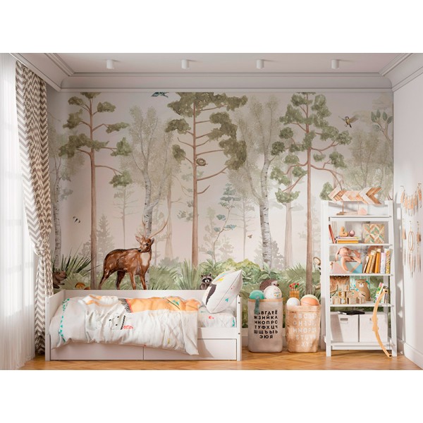 Mural Infantil Joc al Bosc ANIM637 Mural Infantil Joc al Bosc ANIM637