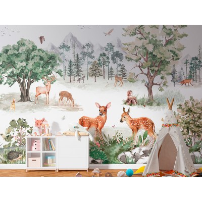 Mural Infantil Animais em Liberdade ANIM638 2