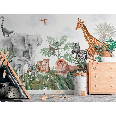 Mural Infantil El Rei de la Selva ANIM640