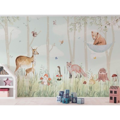 Mural Infantil Bosque Atento ANIM643 2
