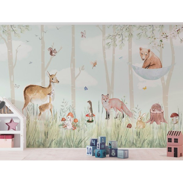 Mural Infantil Bosc Atent ANIM643