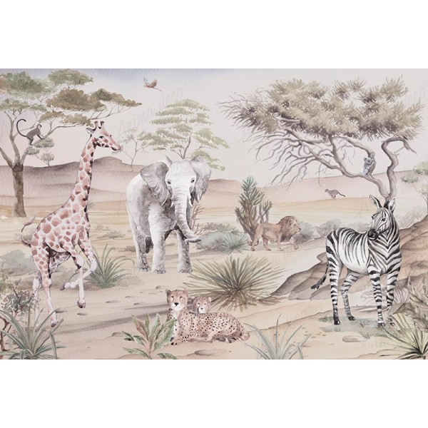 Mural Infantil Vida Selvagem ANIM646