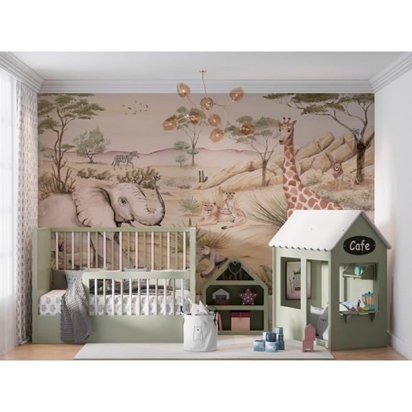 Mural Infantil Sabana Antiga ANIM648 Mural Infantil Sabana Antiga ANIM648