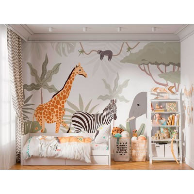Mural Infantil Jungla Plana ANIM650