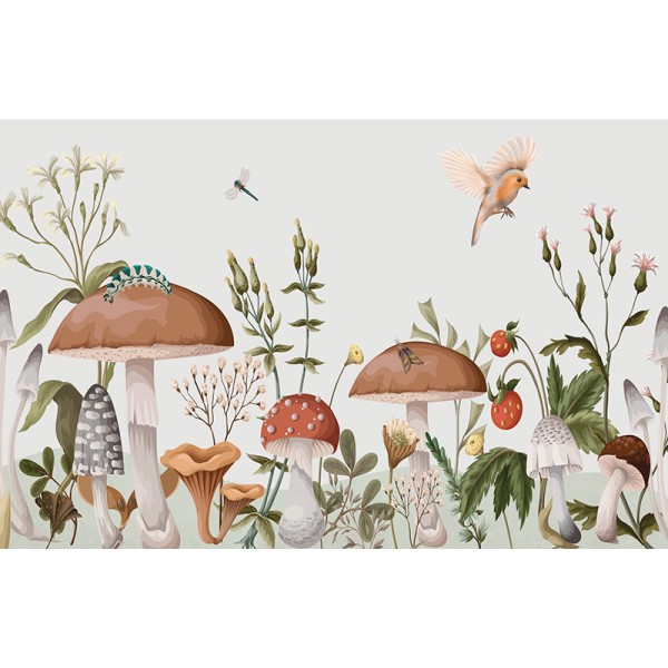 Mural Infantil Mundo de Cogumelos ANIM654