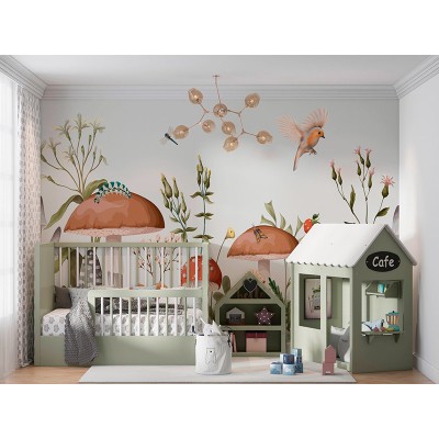 Mural Infantil Món de Bolets ANIM654 Mural Infantil Món de Bolets ANIM654