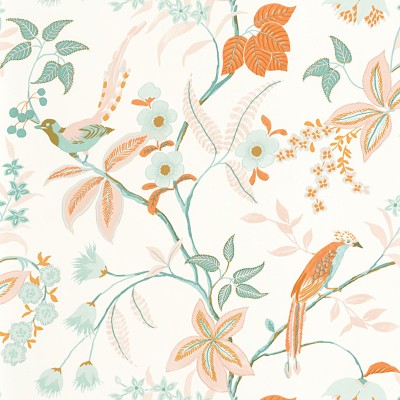 Paper pintat BOTÀNIC AMB OCELLS VERD I TARONJA Paper pintat BOTÀNIC AMB OCELLS VERD I TARONJA