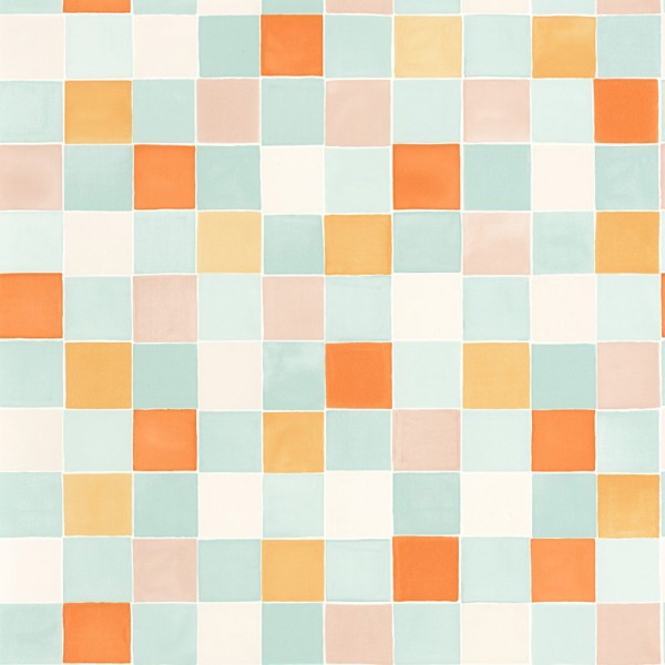 Papel de parede MOSAICO AZULEJO CORES