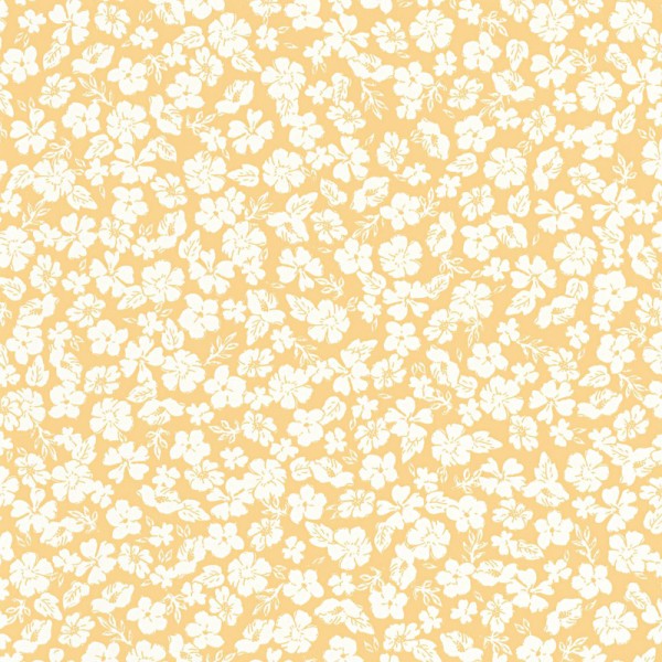 Papel de parede FLORES PEQUENAS AMARELO OCRE