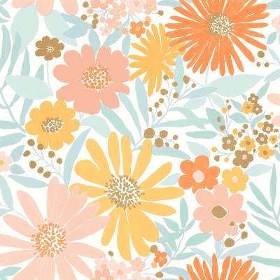 Papel pintado MARGARITAS NARANJA Y AMARILLO LGG_10443_02_21 Papel pintado MARGARITAS NARANJA Y AMARILLO LGG_10443_02_21
