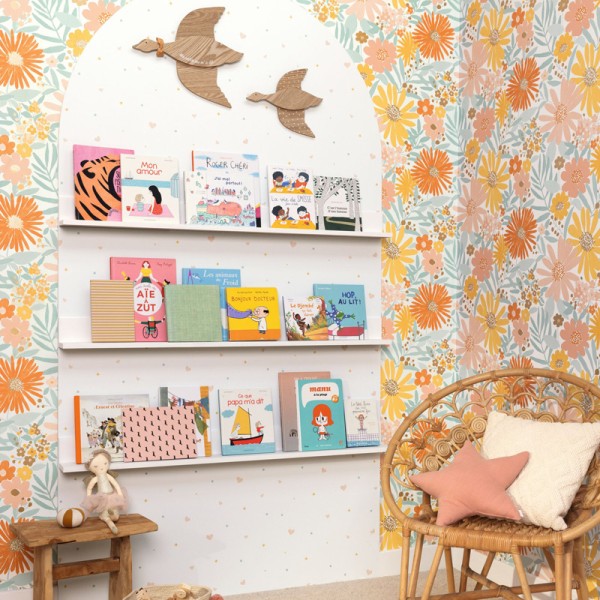 Papel de parede MARGARIDAS LARANJA E AMARELO LGG_10443_02_21 Papel de parede MARGARIDAS LARANJA E AMARELO LGG_10443_02_21