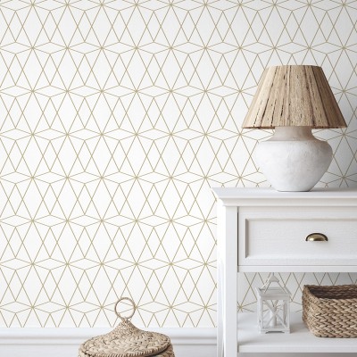 Papel pintado GEOMÉTRICO OCRE RAW 139