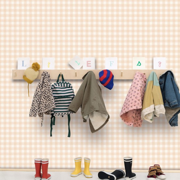 Papel pintado CUADROS ESCOCESES BEIGE