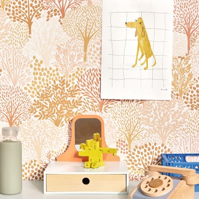 Paper pintat ARBRES MARRONS I BEIGE