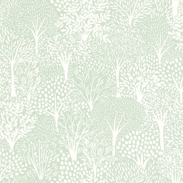 Papel de parede de ÁRVORES VERDE CLARO