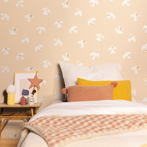 Paper pintat OCELLS DE PAU BEIGE...
