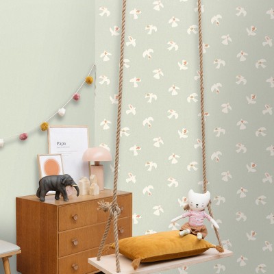 Papel pintado AVES DE PAZ VERDE LGG_10450_70_32