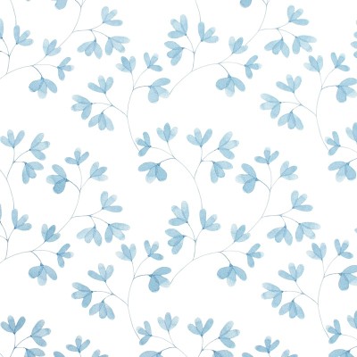 Papel pintado HOJITAS PROVENZALES AZULES Papel pintado HOJITAS PROVENZALES AZULES