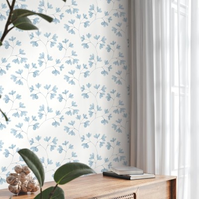 Papel de parede FOLHAS PROVENÇAIS AZUIS 2