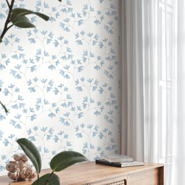 Papel de parede FOLHAS PROVENÇAIS AZUIS Papel de parede FOLHAS PROVENÇAIS AZUIS