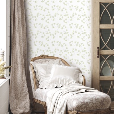 Papel pintado HOJITAS PROVENZALES CAQUI SUAVE 2