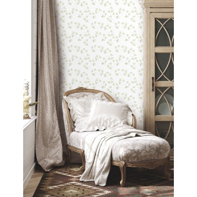 Papel pintado HOJITAS PROVENZALES CAQUI SUAVE Papel pintado HOJITAS PROVENZALES CAQUI SUAVE