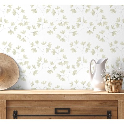 Papel de parede FOLHAS PROVENÇAIS CÁQUI SUAVE