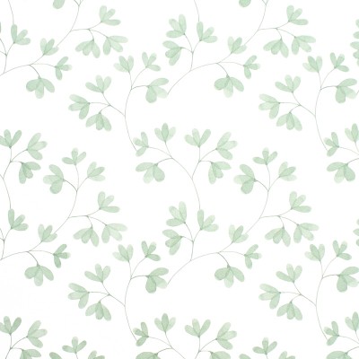 Papel de parede FOLHAS PROVENÇAIS VERDES