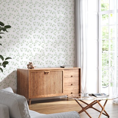 Papel de parede FOLHAS PROVENÇAIS VERDES 2