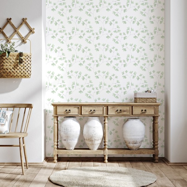 Papel de parede FOLHAS PROVENÇAIS VERDES Papel de parede FOLHAS PROVENÇAIS VERDES