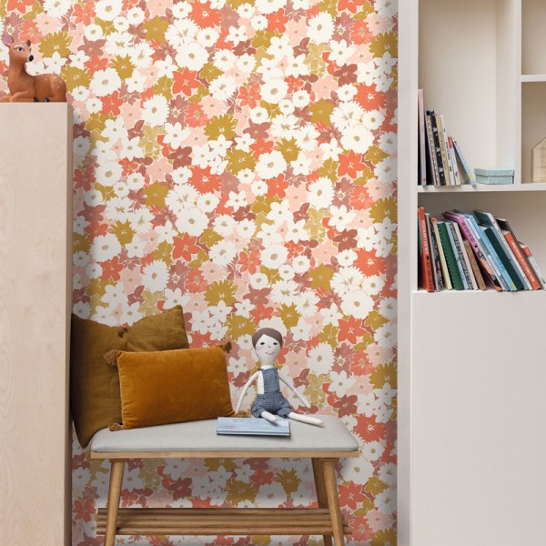 Papel de parede FLORAL LARANJA E OCRE LGG_10441_44_18 Papel de parede FLORAL LARANJA E OCRE LGG_10441_44_18