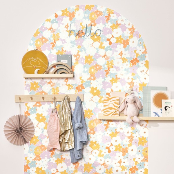 Papel pintado FLORAL NARANJA Y LAVANDA LGG_10441_62_01