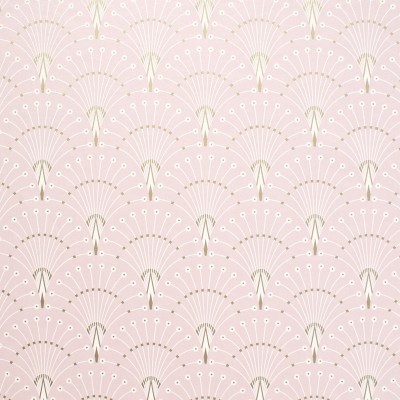 Papel pintado art deco color rosa nude