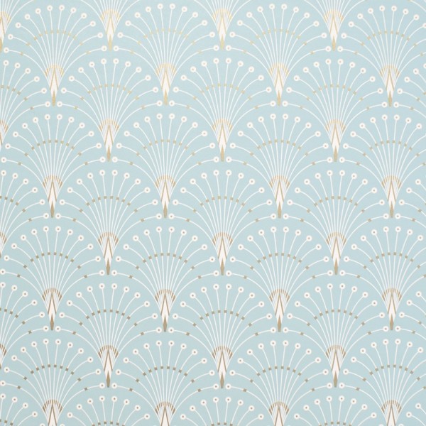 Papel de parede ART DECO TURQUESA 248