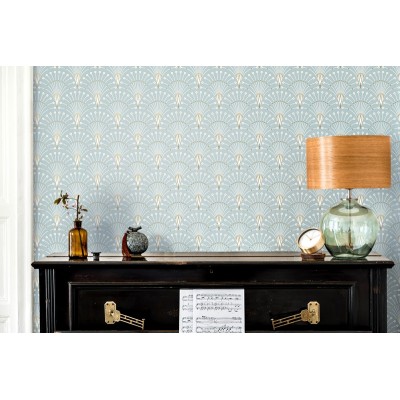 Papel pintado ART DECO 1927 TURQUESA 248 2