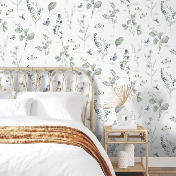 Papel pintado BOTÁNICO VERDE GRISÁCEO 298 Papel pintado BOTÁNICO VERDE GRISÁCEO 298