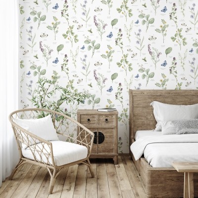 Papel pintado BOTÁNICO VERDE NATURAL 297