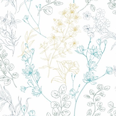 Paper Pintat PLANTES SILVESTRES BLAU TURQUESA I OCRE 283 Paper Pintat PLANTES SILVESTRES BLAU TURQUESA I OCRE 283