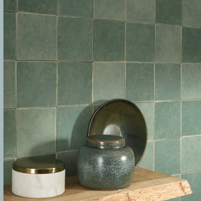 Papel de parede AZULEJOS CERÂMICA VERDE ANTIGO MNRL_8810_64_14 2