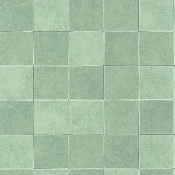 Papel pintado AZULEJOS CERÁMICA VERDE CELADÓN MNRL_8810_72_43