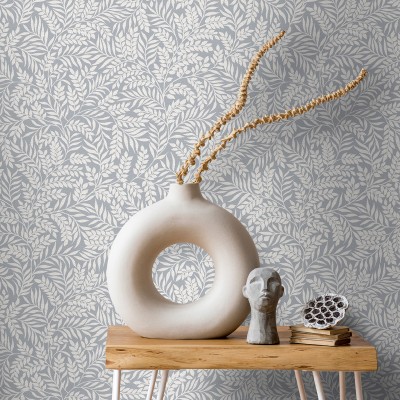 Paper pintat FULLES DE LLORER BLAU 2